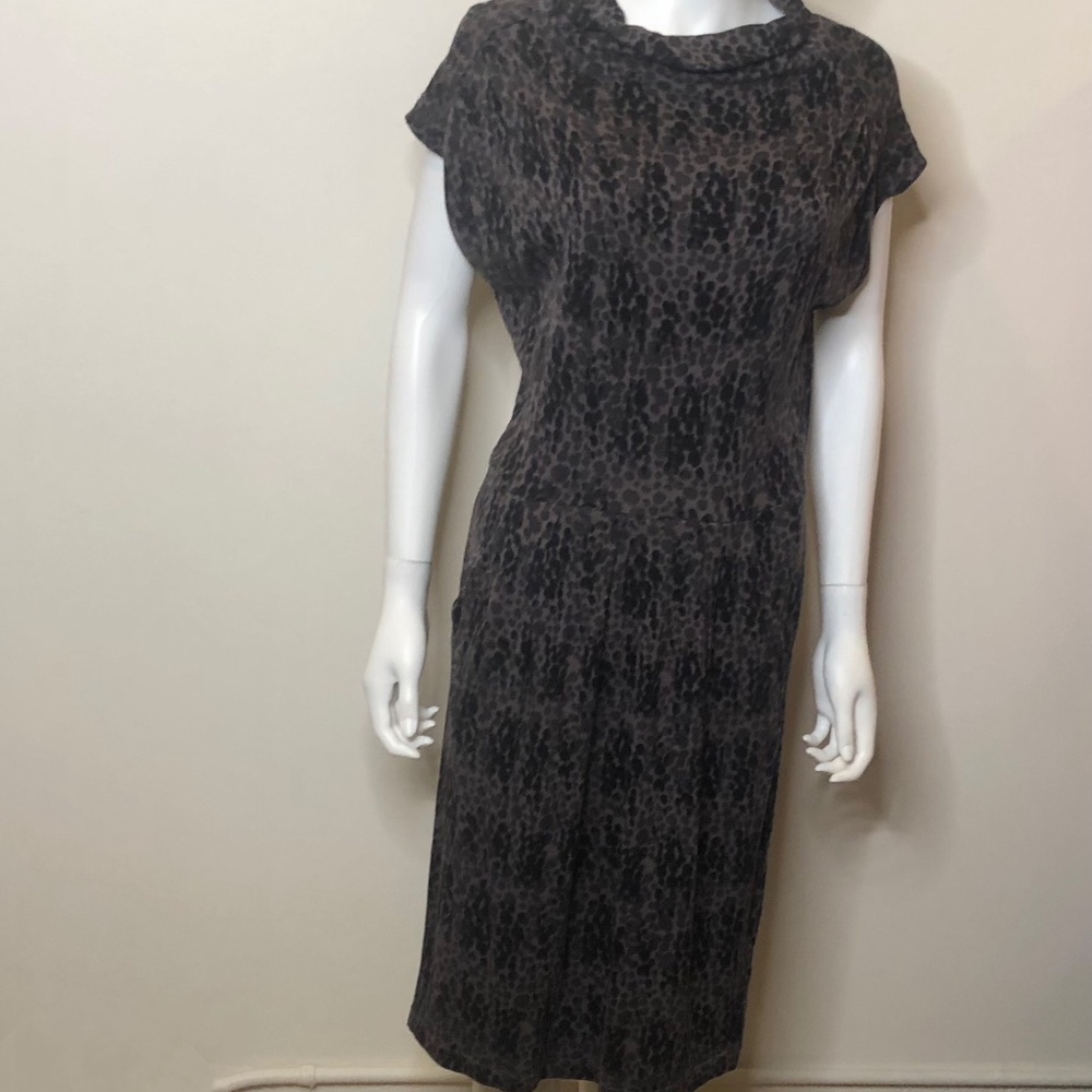 Banana Republic Sleeveless Drape Neck Dress Sz L